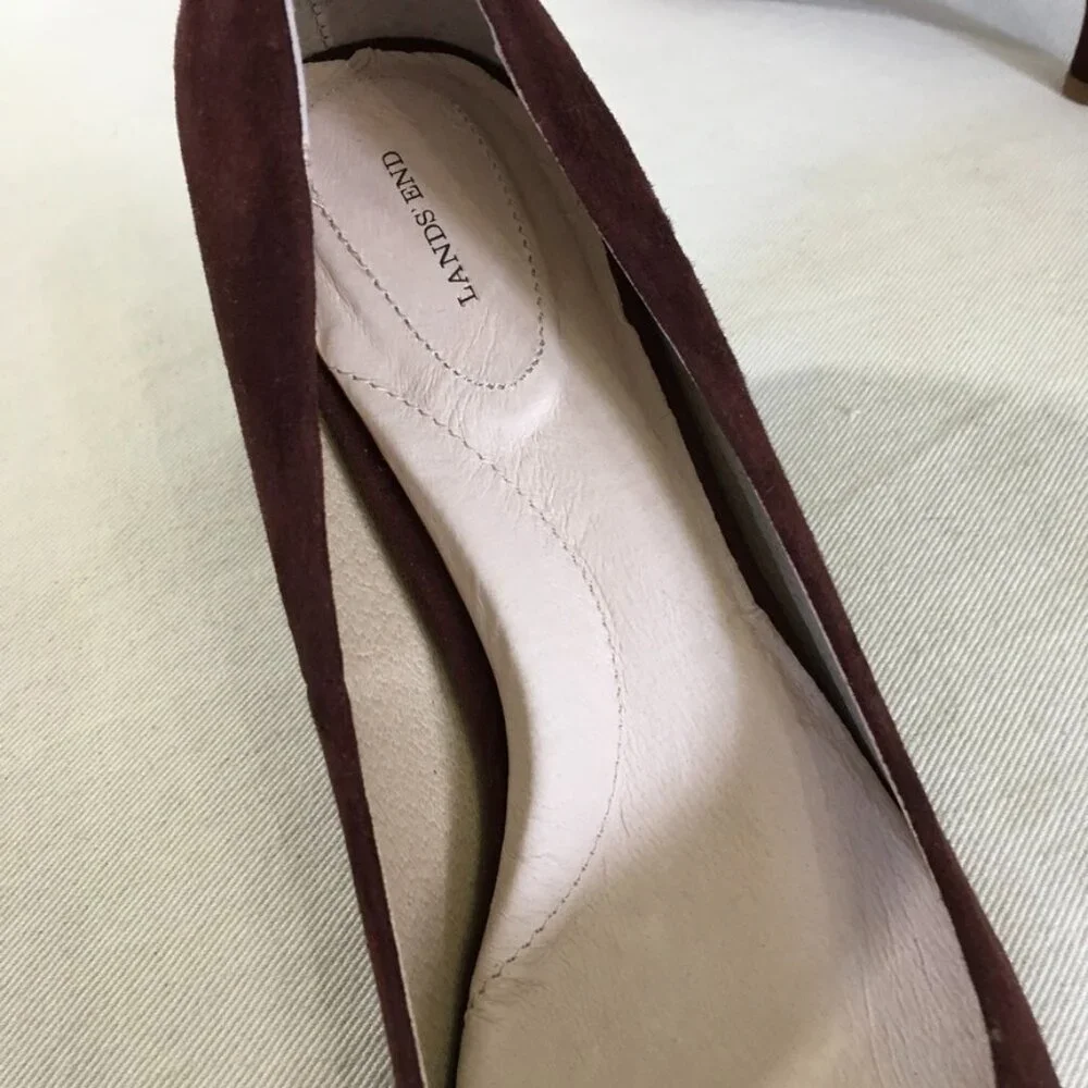 Lands End Peep Toe Pumps Sz 9B NWOT